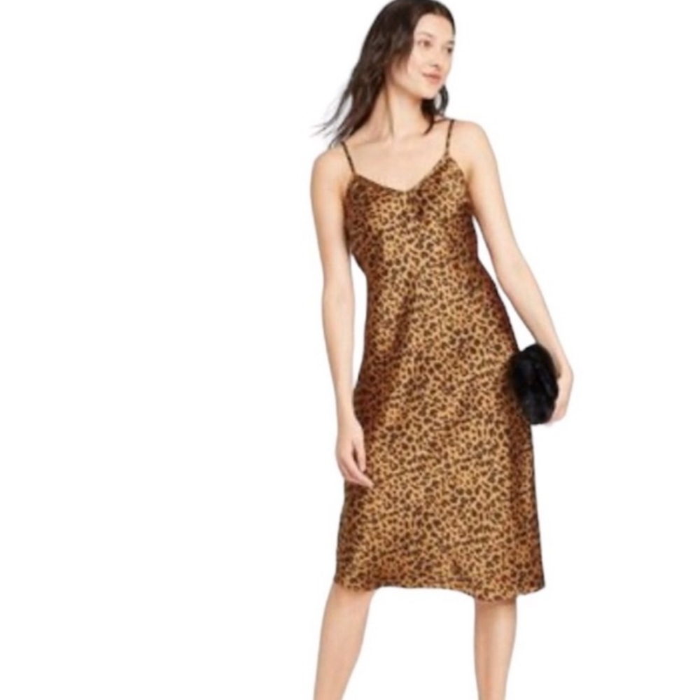 Leopard Print Slip Dress